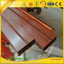 6063-T5 Wooden Grain Aluminium Profiles for Window and Door Decoration